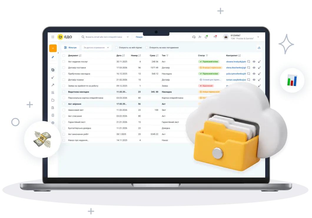 edo-big-business-dashboard Кабінет електронного документообігу для великого бізнесу