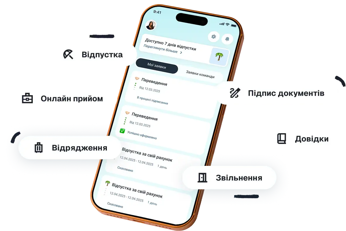 Мобільний застосунок «Вчасно.Кадри»